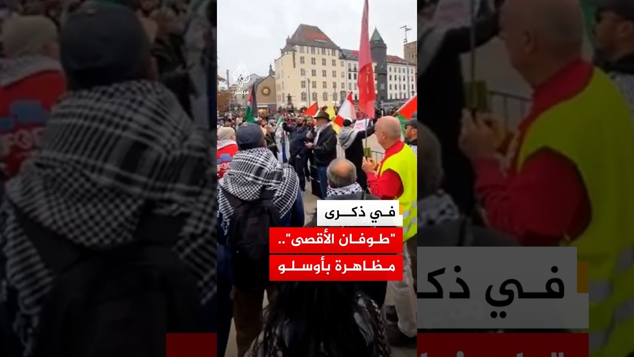 ناشطون في أوسلو يطالبون بوقف الحرب على غزة